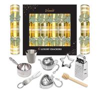 Super Luxury Christmas Crackers 100% Handmade pack 6 x 14.5” Pale Green w/supreme contents + 8pcs of party photo booth props (C5312G-PG)