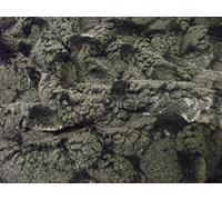 Super Luxury Faux Fur Fabric Material - Black Bobble, 1Mtr - 150cmx100cm