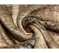 Super Luxury Faux Fur Fabric Material Brown Speckled Hen 1MTR