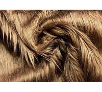 Super Luxury Faux Fur Fabric Material - Extra Long Chestnut, 1Mtr - 150cm x 100cm