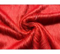Super Luxury Faux Fur Fabric Material - Extra Long RED Haze, 1Mtr - 150cm x 100cm