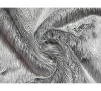 Super Luxury Faux Fur Fabric Material Frosted Black 1MTR