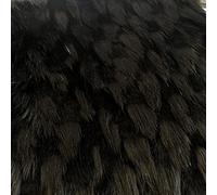 Super Luxury Faux Fur Fabric Material - HI LO Plush Black, 1Mtr 150cm x 100cm