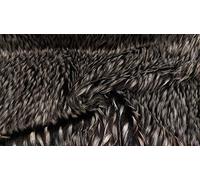 Super Luxury Faux Fur Fabric Material - Long Black Grey Gorilla, 1Mtr - 150cm x 100cm