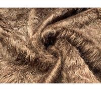Super Luxury Faux Fur Fabric Material Long Pile Chocolate 1MTR