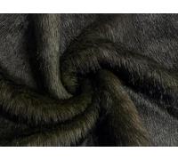 Super Luxury Faux Fur Fabric Material Long Pile Dark Moss 1MTR