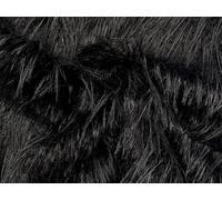 Super Luxury Faux Fur Fabric Material Long Pile Monkey Black Sample