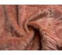 Super Luxury Faux Fur Fabric Material - Peach Stripe - 1/4MTR