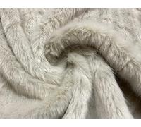 Super Luxury Faux Fur Fabric Material - Plush Bone - Sample