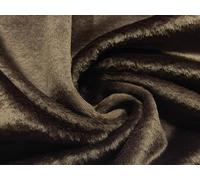 Super Luxury Faux Fur Fabric Material Short Pile Earth Brown 1MTR