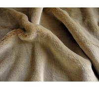 Super Luxury Faux Fur Fabric Material - SHORT PLUSH BEIGE, Sample 10cm x 10cm