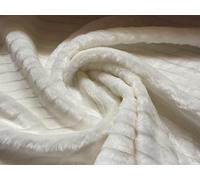 Super Luxury Faux Fur Fabric Material Short Plush PELTED White 1MTR