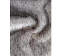Super Luxury Faux Fur Fabric Material - Silver Grey Wolf - 1/4MTR