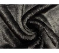 Super Luxury Faux Fur Fabric Material Soft Plush Noire 1/4MTR