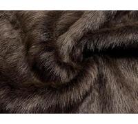 Super Luxury Faux Fur Fabric Material Suede Backed Dark Brown 1/4MTR