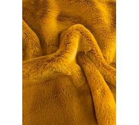 Super Luxury Faux Fur Fabric Material Super Soft - Ochre Mustard, 1Mtr - 150cm x 100cm