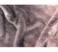 Super Luxury Faux Fur Fabric Material - Swiss Grey Mauve, 1Mtr - 150cm x 100cm
