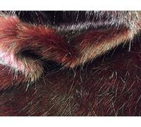 Super Luxury Faux Fur Fabric Material - TISSAVEL Dark RED, 1Mtr - 150cmx100cm - 60"x39" in