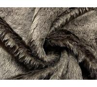 Super Luxury Short Plush Faux Fur Fabric Material Taupe Wolf 1/2MTR