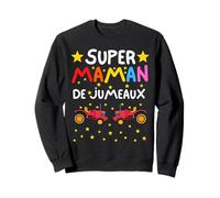 Super Maman de Jumeaux Tracteur Garçons Naissance Cadeau Sweatshirt