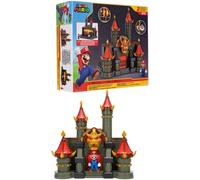 Super Mario Bros Wonder Deluxe Bowser Jr. Castle Playset | Licensed by Jakks Pacific, Includes 2.5" Mario Figure, Interactive Environment Pieces, Ideal for Collectors, for 3+
