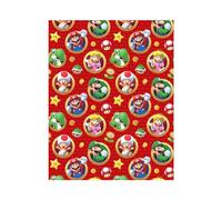 Super Mario 2 Metres Wrapping Paper, Gift Wrap Roll 2metres x 70 cm Opened. Super Mario Officially Licensed Product, Responsibly Sourced, Multi-Colour