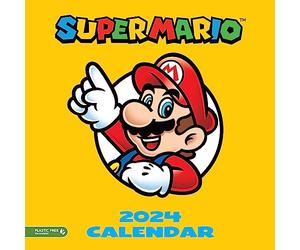 Super Mario 2024 Calendar, Month To View Square Wall Calendar, Official Product