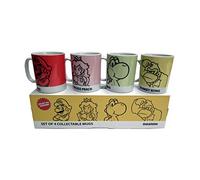 Super Mario 2D Retro Art Mugs, Pack of 4, Multi-Color