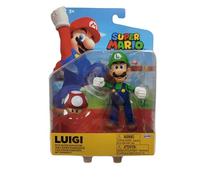 Super Mario 4-Inch Action Figures Luigi with Red Mushroom Age 14+