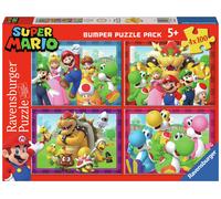 Super Mario 4 X 100 Piece Bumper Jigsaw Puzzle Pack