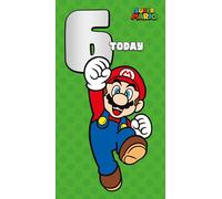 SUPER MARIO AGE 6 BIRTHDAY CARD