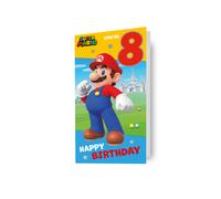 Super Mario Age 8 Birthday Card