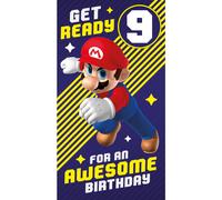 Super Mario Age Sticker Birthday Card