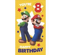 Super Mario Age Sticker Birthday Card
