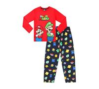 Super Mario and Luigi Boys Pyjamas Nintendo PJs for Kids (8-9 Years) Red
