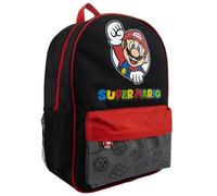 Super Mario Backpack | Mario School Bags For Boys | Gamer Backpack For Boys | Official Mario Bros Merchandise | Black One Size