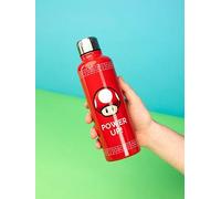 Super Mario Power Up Mushroom Water Bottle - Officially Licensed Stainless Steel Bottle for Hot and Cold Beverages, Leak Proof Lid, Gift for Retro Gamer, 500ml (17 fl oz) | Paladone