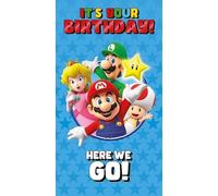 Super Mario Birthday Card, Nostalgic Gaming Character Card, Luigi, Princess Peach, Toad, It's Your Birthday Celebration Card
