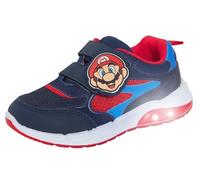 Super Mario Boys Brothers Light Up Trainers Blue/Red/White EU 27 / UK 9 Child