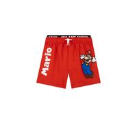 Super Mario Boy's It's-A Me Mario Swim Shorts in Red | Size: 9-10 Years Super Mario Red 9-10 Years