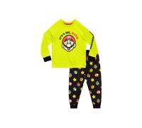 Super Mario Boy's Long Sleeve Pyjamas in Yellow | Size: 7-8 Years Super Mario Yellow 7-8 Years