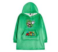 Super Mario Boys Luigi Blanket Hoodie Green (9-13 Years)
