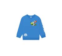 Super Mario Boy's Mario Galaxy Movie Sweatshirt in Blue | Size: 6-7 Years Super Mario Blue 6-7 Years