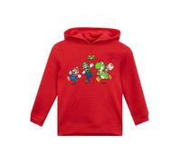 Super Mario Boy's Mario & Luigi Gaming Hoodie in Red | Size: 7-8 Years Super Mario Red 7-8 Years