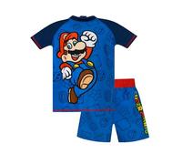 Super Mario Boys Swim Set | Two Piece Boys Swimming Costume | Gaming Kids Rash Vest and Swim Shorts | Ages 3 to 12 Years