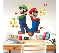Super Mario Bros and Luigi Giant Repositionable Sticker