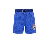 Super Mario Bros Boy's Swim Shorts in Blue | Size: 5-6 Years Super Mario Bros Blue 5-6 Years