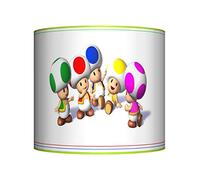 SUPER MARIO BROS - CEILING LAMPSHADE - 10" DRUM - BOYS BEDROOM LAMP SHADE