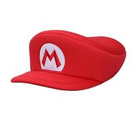 Super Mario Bros Embroidered Mario M Patch Men’s Red Beret Cap, Red, One size