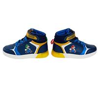 Super Mario Bros Hi Top Trainers Blue EU 33 / UK 1